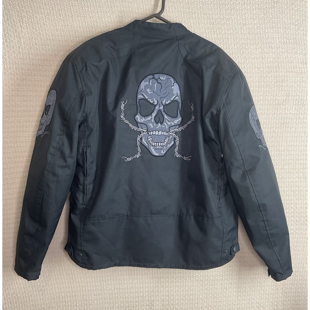 Revolution Gear Textile Armour Motorcycle Jacket Men's Size Large Black WornOnc - Picture 7 of 13